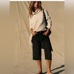 NWT Free People/We the Free Jam Session Relaxed Capri Jeans in Charcoal Size 28